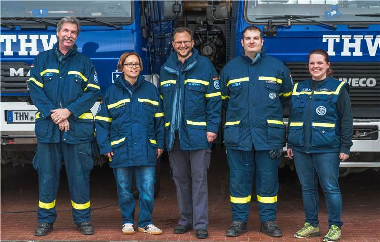 Neuer Vorstand Helfervereinigung THW Sinzig e.V. (v.l.): Reiner Odenthal, Birgit Gronwald, Daniel Gronwald, Fabian Simanzik, Lara Snoei.Foto: F. Schulze