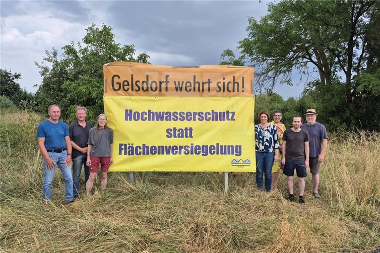 Neues Banner am Ortseingang Gelsdorf
