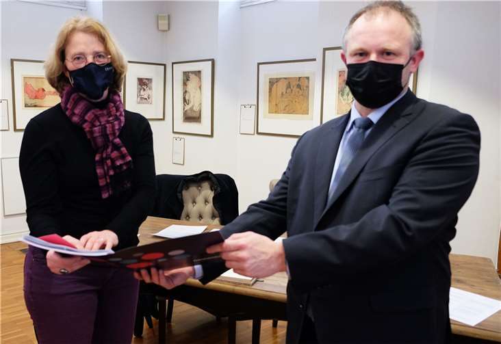 Neuwieds Oberbürgermeister Jan Einig traf sich mit Tabea Rößner (Grüne), um ihr die Pläne für das ZAK zu erläutern. Quellen: Stadt Neuwied