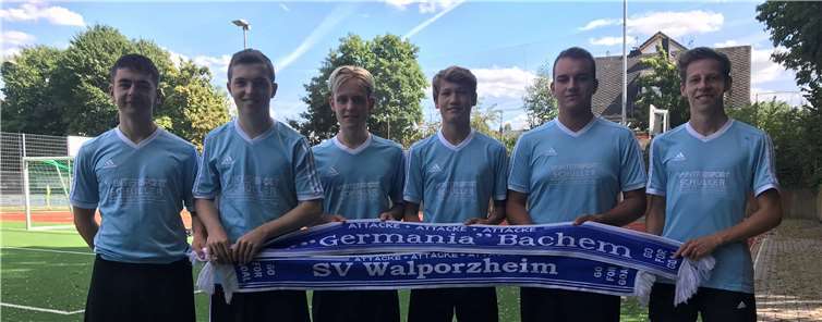 Neuzugänge (v.li.) Alessandro Moog, Lars Hammerschmidt, Michael Strohe, Michel Marmann, Egzon Hajdaraj, Lars Rollwagen.Privat