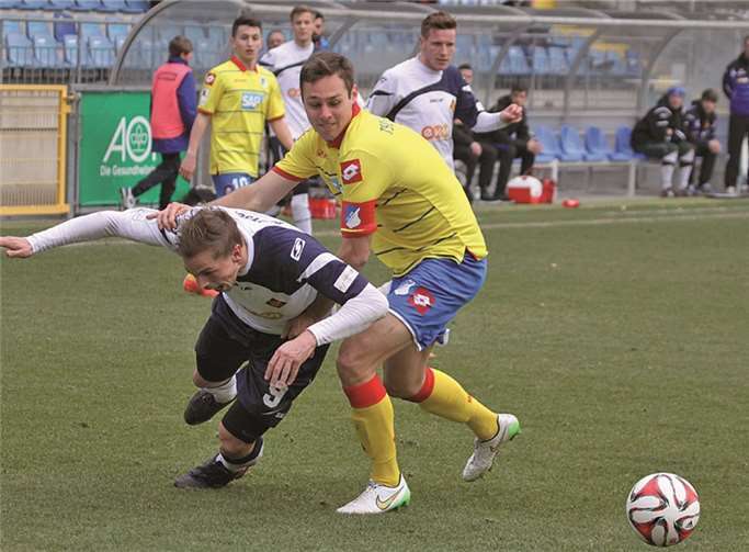 Nicht durchsetzen konnten sich die Angreifer der TuS Koblenz bei der Bundesligareserve der TSG Hoffenheim. TH