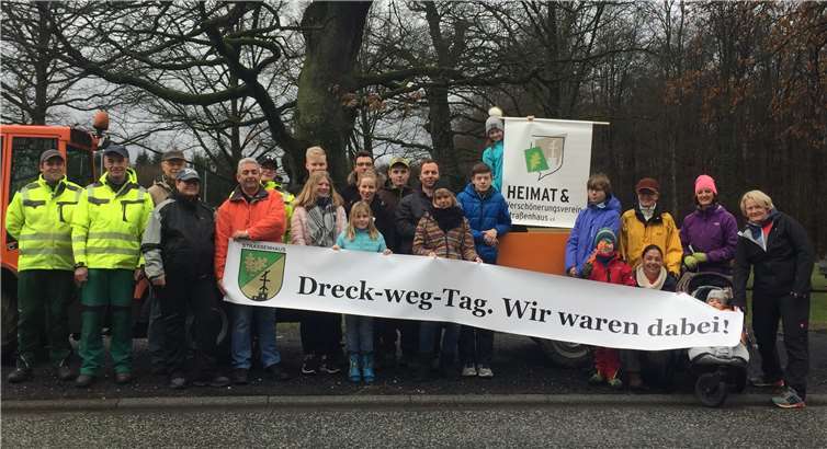 Nicht ganz so viele, dafür aber umso engagierter waren die Teilnehmer beim diesjährigen Drecik-weg-Tag in Straßenhaus. Foto: privat