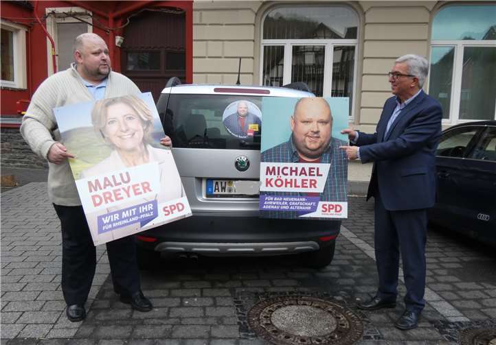 Nicht nur um Wahlkampf ging es bei einem Treffen des SPD-Landesvorsitzenden Roger Lewentz mit dem Landtagskandidaten Michael Köhler (links). Foto: privat
