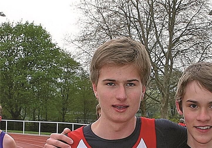 Niclas Olbermann nach seinen Titel über 800m mit D.Haag ( Tus Sohren ) ebenfalls 800 m. privat