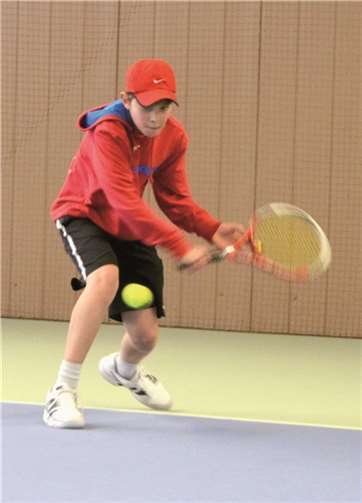 Nicolas Henke (TC Trier) freute sich über den Finaleinzug bei den Jungen U 12. TVR