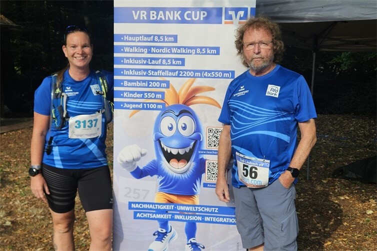 Nicole Frantzen und Klaus Dingeldein waren beim Hunsbuckel Trail am Start.