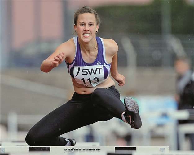 Nina Maur war wieder über 100 Meter Hürden unterwegs. Wolfgang Birkenstock