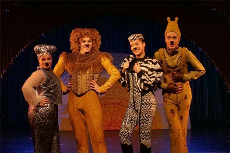 Noch bis Mitte Juni spielt in der Kulturfabrik das Musical „Madagascar“. Quelle: Kulturfabrik Koblenz GmbH
