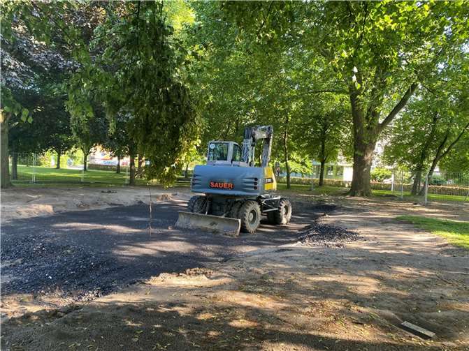 Noch ist auf dem Spielplatz eine Baustelle.  Foto: Lina Behr / Stadtverwaltung Lahnstein