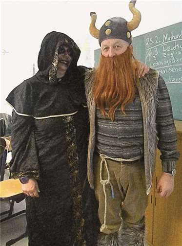 Ob diese beiden einen Preis verdienten für ihr Kostüm?