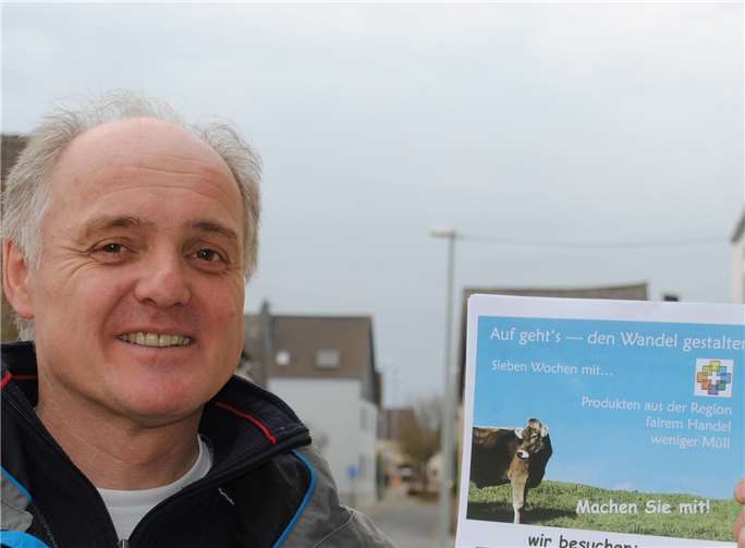 Ob fair gehandelte Produkte aus armen Ländern der Welt, ob Lebensmittel heimischer Erzeuger oder ein bewussteres Vermeiden von Abfall: Mit der Fastenaktion „7 Wochen mit...“ will Pfarrer Matthias Metzmacher vom evangelischen Dekanat Nassauer Land zu einem nachhaltigeren Denken und Handeln beim Einkaufen und im Umgang mit den Ressourcen anregen. privat