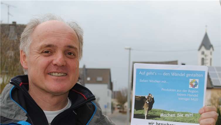 Ob fair gehandelte Produkte aus armen Ländern der Welt, ob Lebensmittel heimischer Erzeuger, ein bewussteres Vermeiden von Abfall oder E-Mobilität: Mit der Fastenaktion „7 Wochen mit...“ will Pfarrer Matthias Metzmacher vom evangelischen Dekanat Nassauer Land zu einem nachhaltigeren Denken und Handeln beim Einkaufen und im Umgang mit den Ressourcen anregen.Foto: Dekanat Nassauer Land