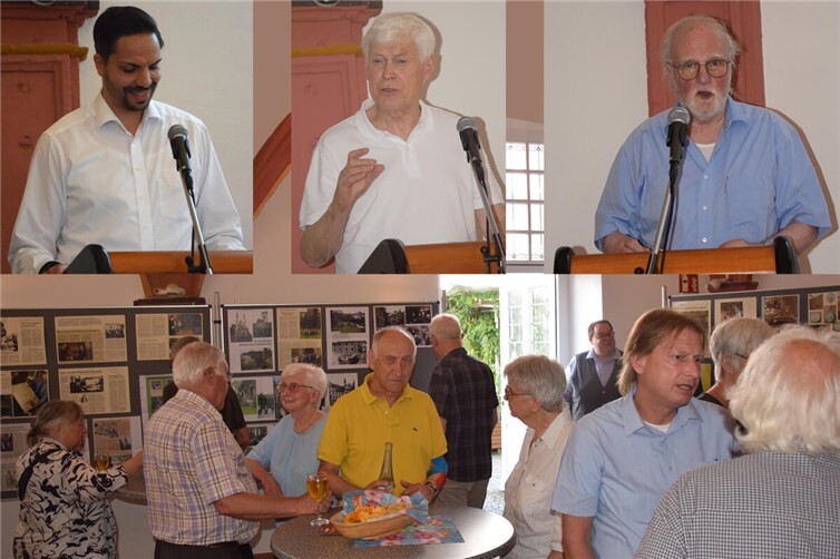 Oben: Sammy Labidi, Wolfgang Redwanz, Günter Haffke,Feierstunde im historischen Rathaus