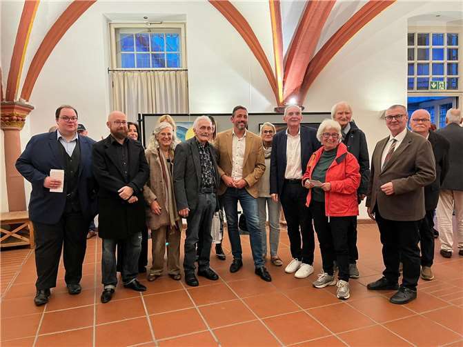 Oberbürgermeister Christian Greiner, Bürgermeister Claus Peitz sowie Museumsdirektor Dr. Kai Seebert begrüßten die Gäste im stimmungsvoll hergerichteten Großen Saal des Historischen Rathauses. Foto: Kulturamt Andernach