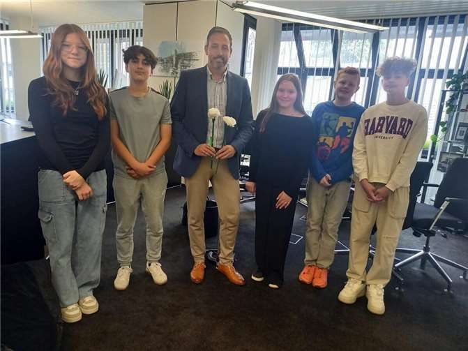 Oberbürgermeister Christian Greiner wurde unter anderem auch besucht. Foto: privat