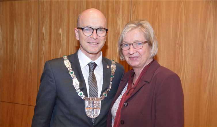 Oberbürgermeister Dirk Meid mit seiner Ehefrau Claudia Gotthardt. Foto: Stadt Mayen, Jacqueline Blang