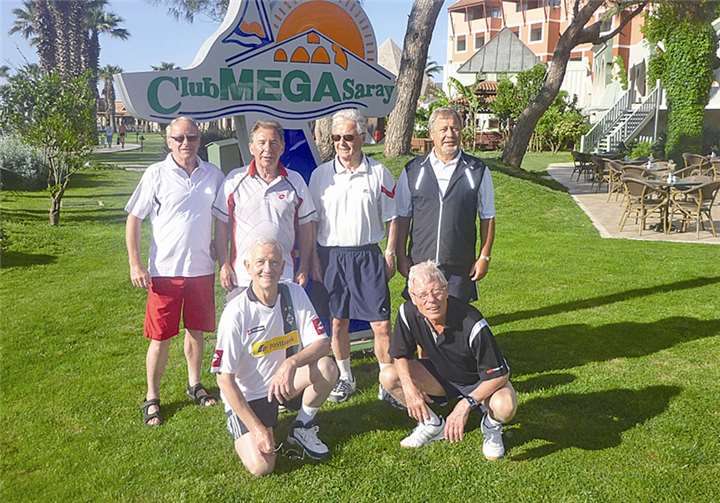 (Obere Reihe) Dieter Vorbrodt, Franz Kristof, Helmut Endler und Klaus Jungbluth; (vordere Reihe) Alfred Eckes und Horst Wrigge.Privat