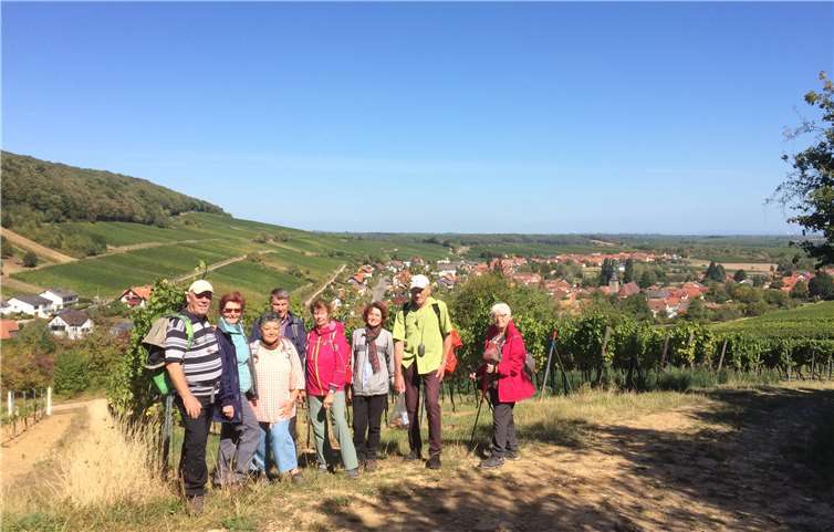 Oberhalb von Plisweiler stellten sich die Wanderfreunde zum Gruppenfoto auf.Foto: privat