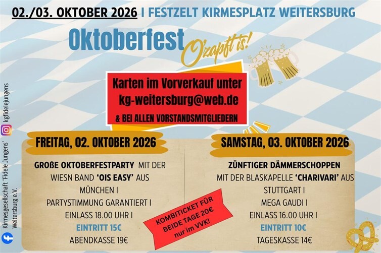 Oktoberfest 125. Jahre KG „Fidele Jungens“