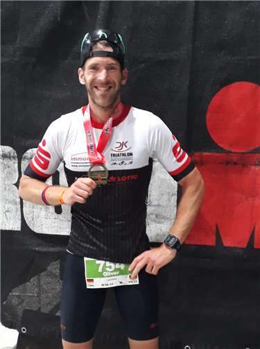 Oliver Bungert glücklich im Ziel.Privat