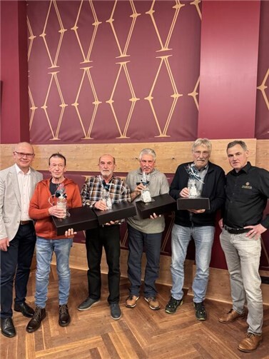 Oliver Swiatek, Walter Schüller, Günter Schreiner, Peter Heimermann, Alfred Kreuzberg und Markus Riegeler. Foto: privat