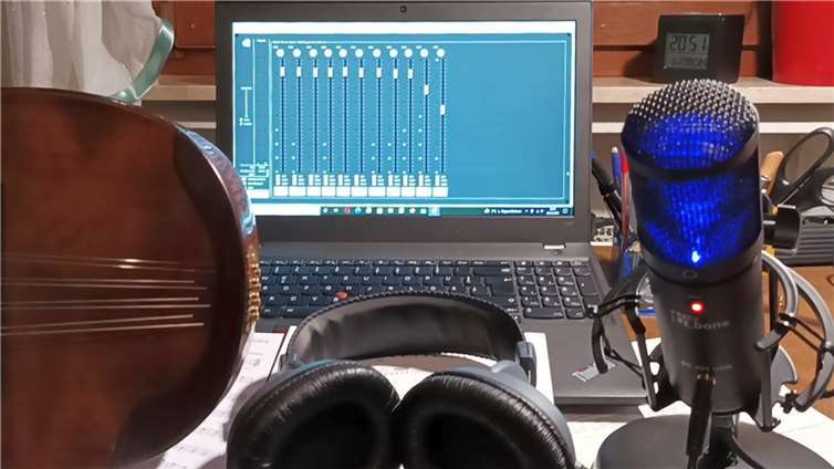 Online Orchester-Probe von zuhause aus im Winter 21/22.