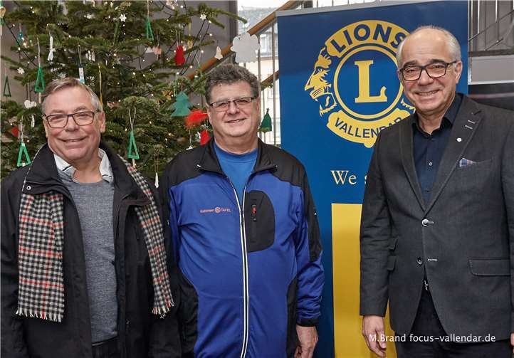 Organisatoren Peter Bäsch, Alfred Waurig und Lions Präsident Jürgen Scholz. Foto: Matthias Brand Focus Fotostudio