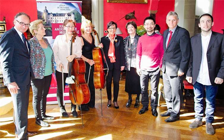 Organisatoren und Künstler stellten das Programm der 23. Andernacher Musiktage auf Burg Namedy vor.WPA