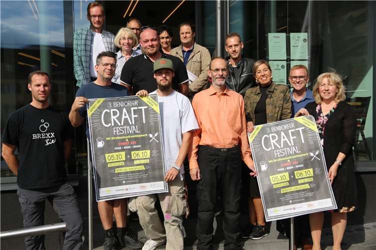 Organisatoren und Mitwirkende bei der Programmvorstellung des 3. CRAFT-Festivals am 5. und 6. Oktober 2019 in Bendorf. Fotos: GM