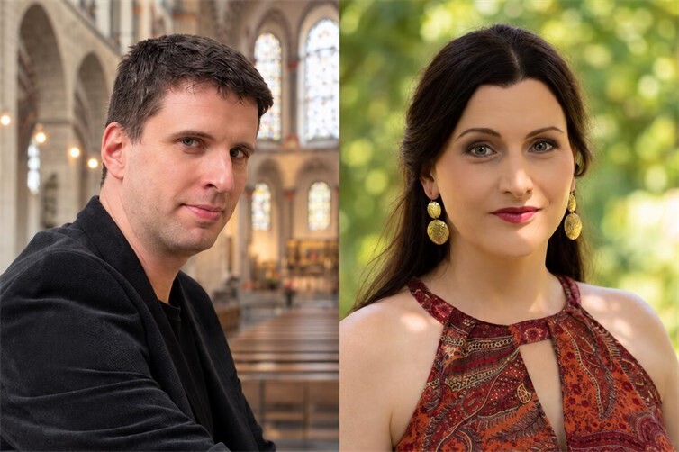Organist Attila Endreffy und Mezzosopranistin Silke Hartstang