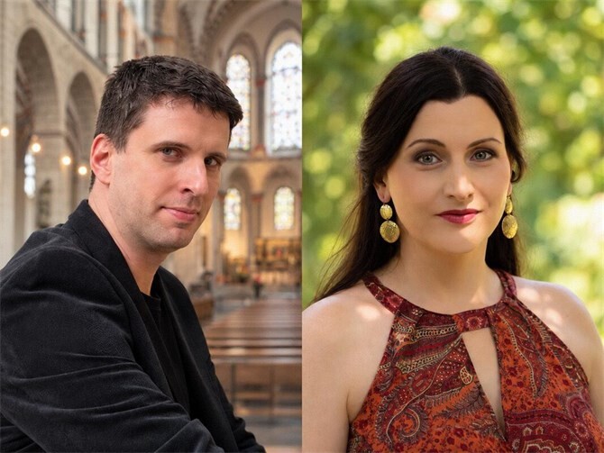 Organist Attila Endreffy und Mezzosopranistin Silke Hartstang