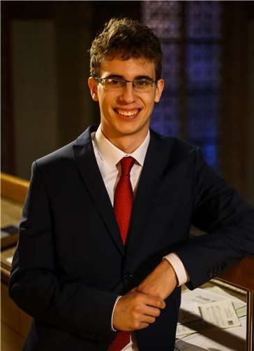 Organist Johannes Lamprecht.  privat