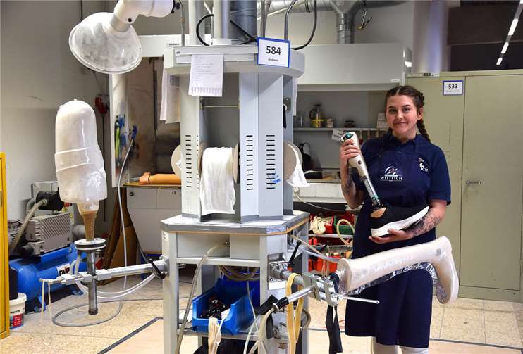 Orthopädietechniker-Azubi Leonie Baudach ist ebenfalls Ausbildungsbotschafter.
