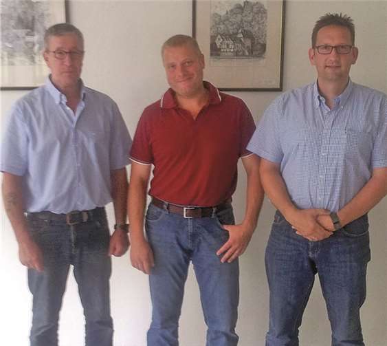 Ortsbürgermeister Detlef Mohr, Beigeordnete Marco Schüler und Mike Straden. privat