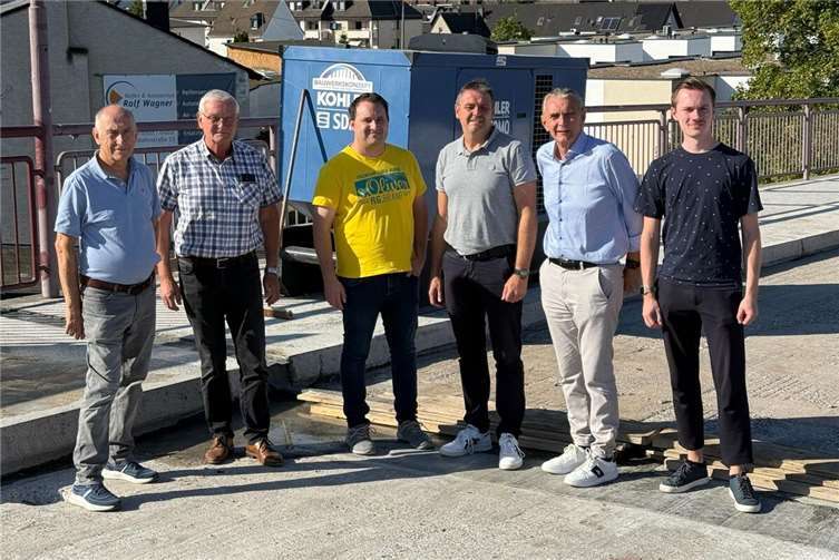 Ortstermin auf der „Huh Brück“ (vlnr: Hans-Georg Hansen, Rainer Schmitz, Raphael Busenkell, Stefan Kneib, Claus Peitz, Nils Ochtendung. Foto: CDU Andernach
