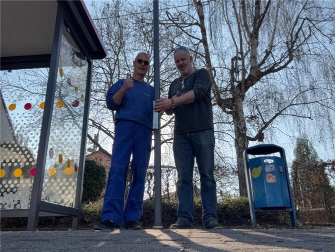 Ortsvorsteher Andreas Münzel und das WGS-Ortsbeiratsmitglied Bernd Ihl.