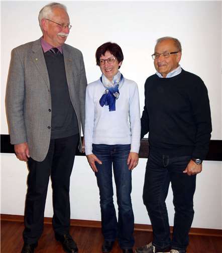 Ortsvorsteher Josef Kraemer, die neue Vorsitzende Christiane Anschau und der bisherige Vorsitzende Hans-Georg Nadler (von links).Foto: privat