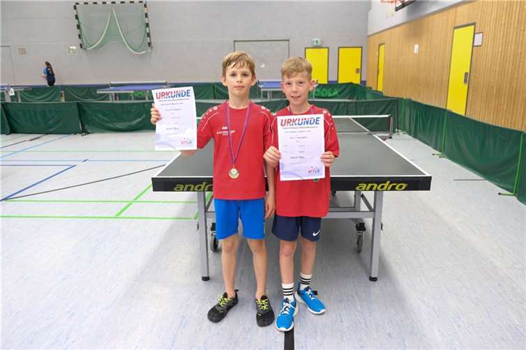 Oskar Schwarz und Linus Funk gewannen die U11-Endrangliste. Foto: privat