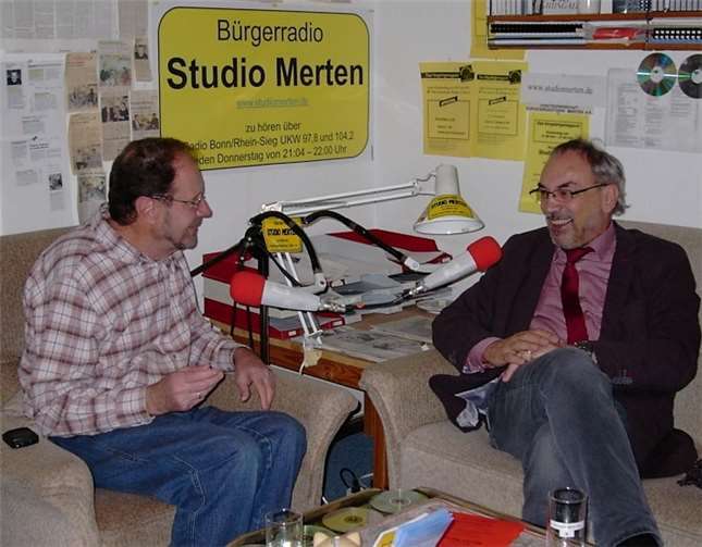 Otto Ganser und Wolfgang Henseler im Studio. Privat