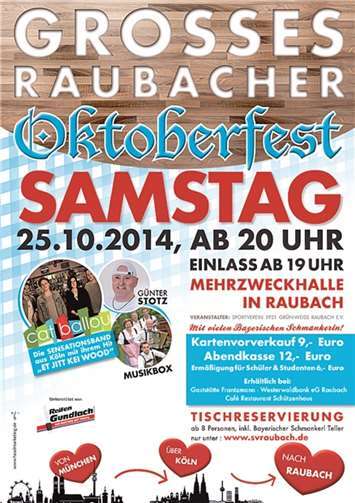 "O'zapft is!" heißt es beim SV Raubach. Privat