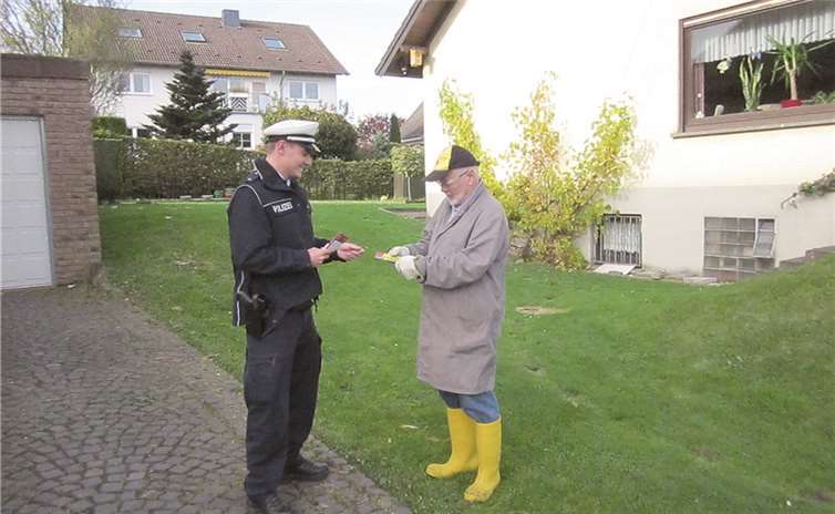 PK Rul wirbt in Buchholz für mehr Sicherheit. privat