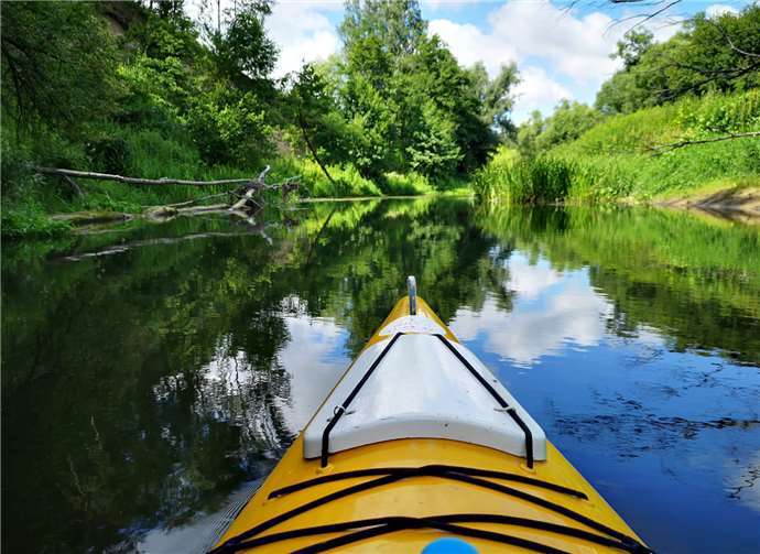 Paddeln auf der Angerapp.