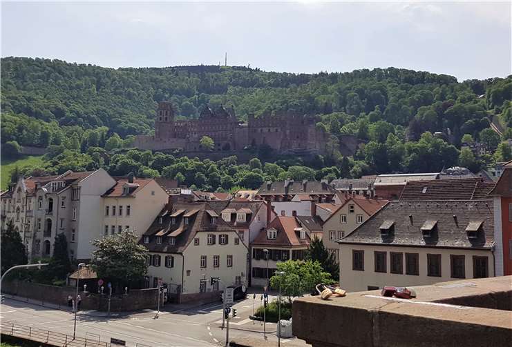Panorama von Heidelberg mit der Schlossruine.