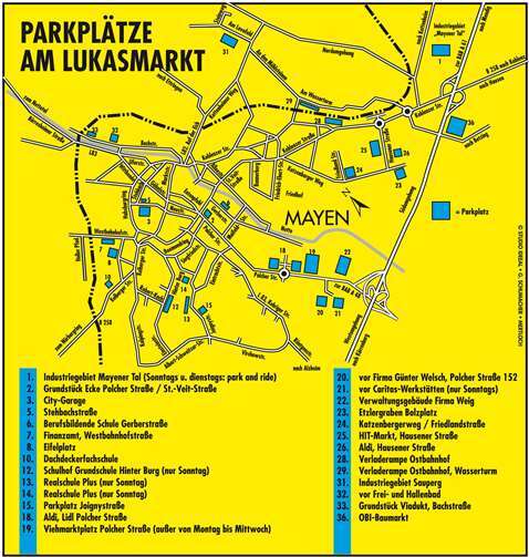 Parkplätze an Lukasmarkt