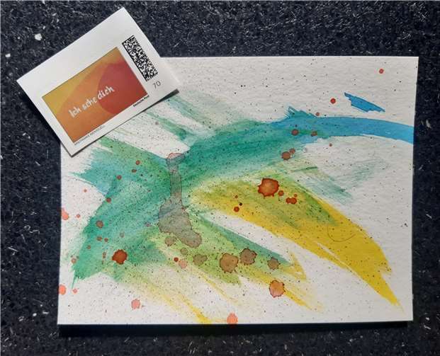 Passend zu dem Thema konnte jeder Besucher/jede Besucherin eine wunderbar gestaltete Postkarte mitnehmen.  Foto: privat