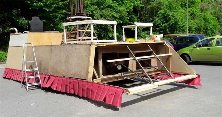 Passend zum Thema Frühling wird sich der Fachbacher Korsowagen in einen großen Schmetterling verwandeln.Privat