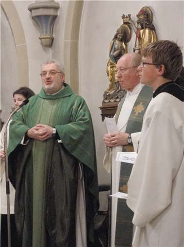 Pater Wolfgang Boemer zelebrierte die Hubertusmesse.