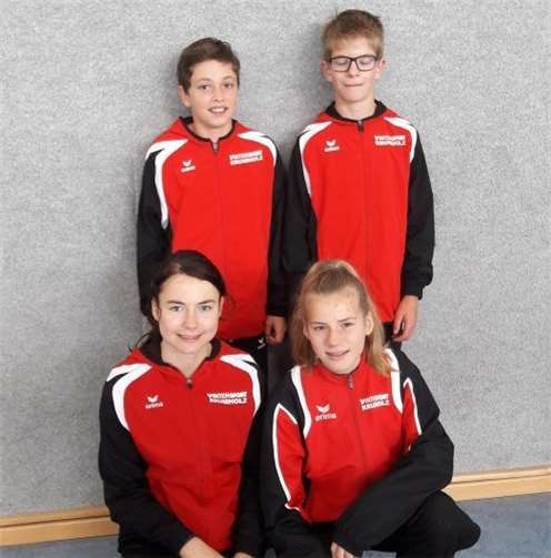 Paul Jacobi, Lea Rohs, Noah Ring und Lena Rotta nahmen das ersten mal an den Rheinland-Pfalz-Meisterschaften teil.privat