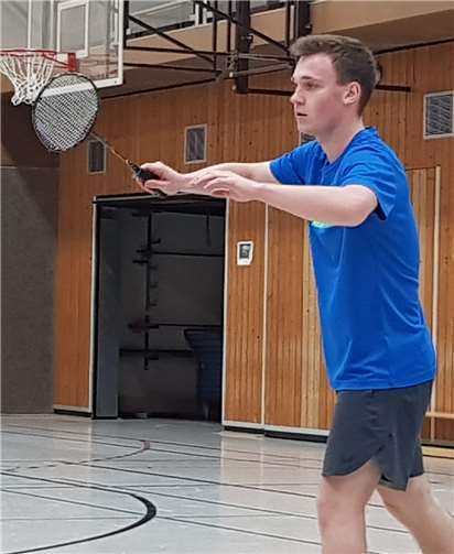 Paul Noth bereit zur Aufschlagannahme Foto: G. Bäumler