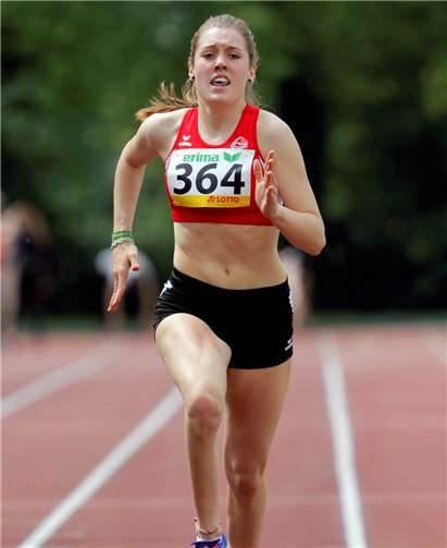 Paula Roos über die 400 Meter.Wolfgang Birkenstock